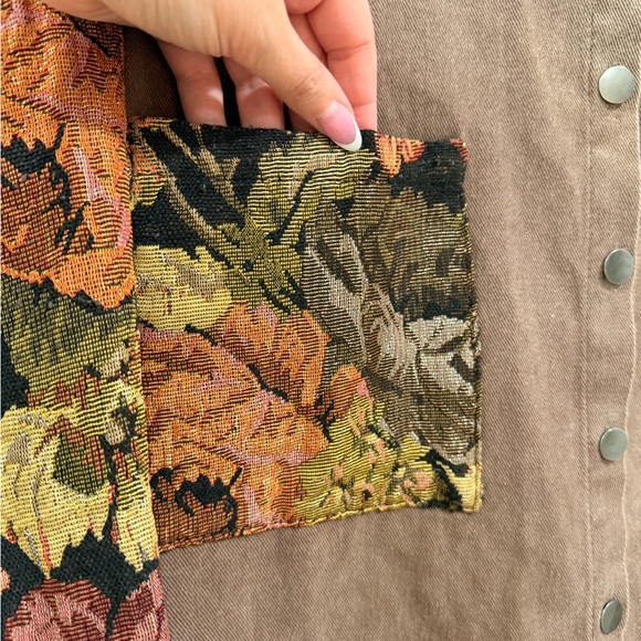 POL Brown Tapestry Button Up Jacket Size L - Picture 3 of 9